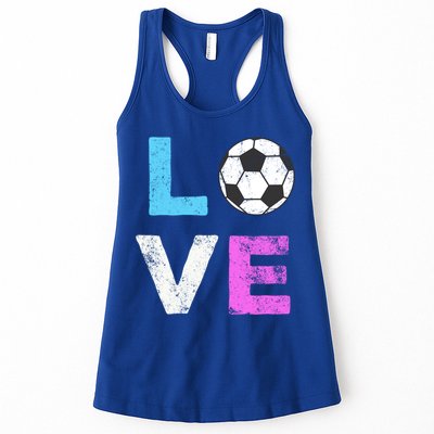 Love Soccer American Team Fan Gift Womens Tank Top
