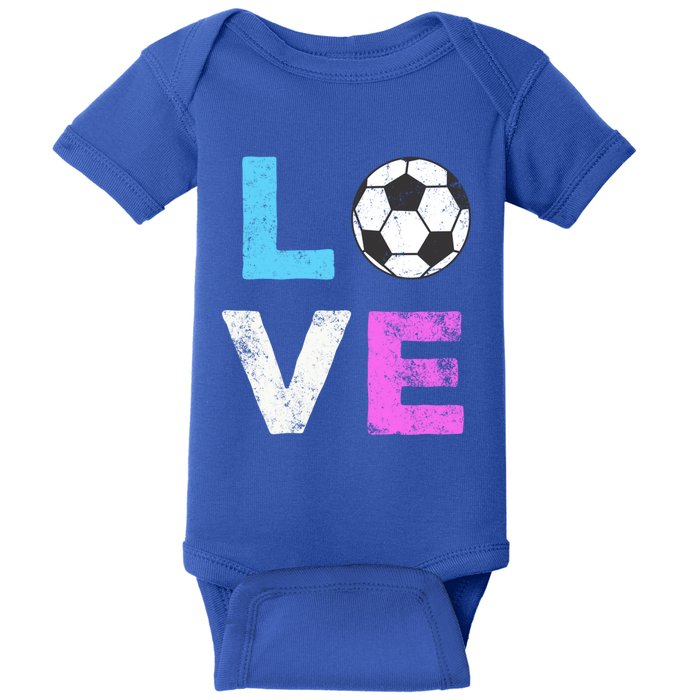 Love Soccer American Team Fan Gift Baby Bodysuit