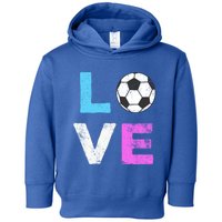 Love Soccer American Team Fan Gift Toddler Hoodie