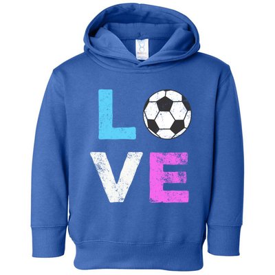 Love Soccer American Team Fan Gift Toddler Hoodie