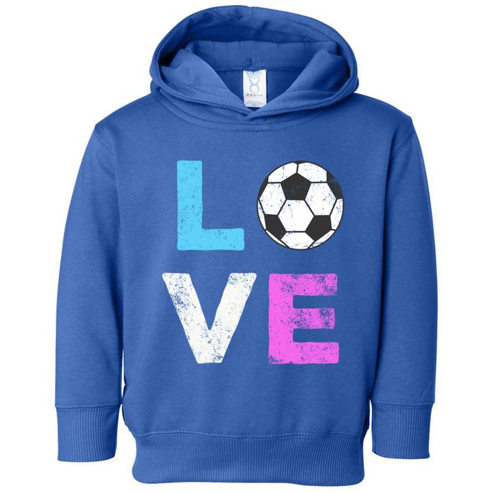 Love Soccer American Team Fan Gift Toddler Hoodie