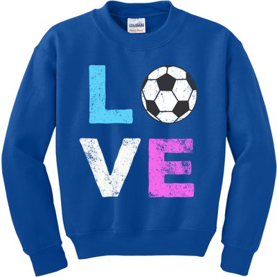 Love Soccer American Team Fan Gift Kids Sweatshirt