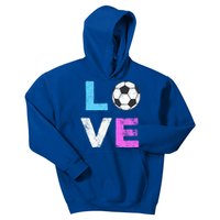 Love Soccer American Team Fan Gift Kids Hoodie