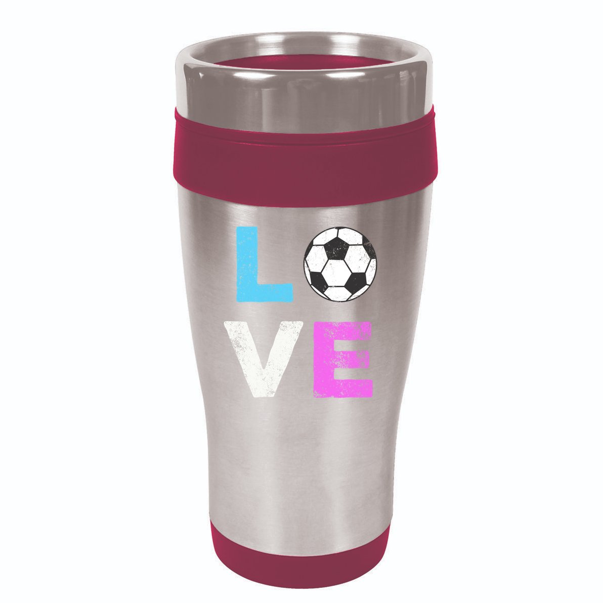 Love Soccer American Team Fan Gift 16oz Travel Tumbler