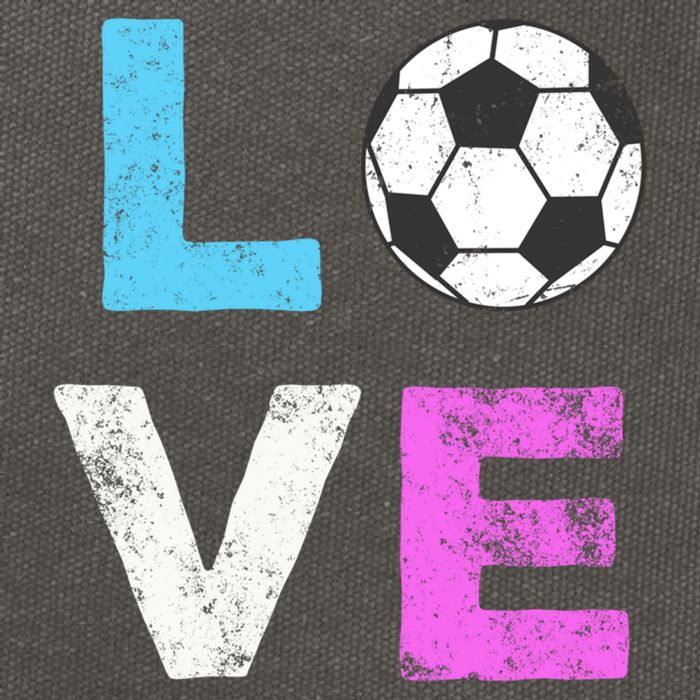 Love Soccer American Team Fan Gift Cotton Canvas Backpack