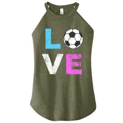 Love Soccer American Team Fan Gift Women's Perfect Tri Rocker Tank