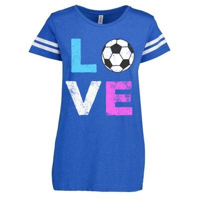 Love Soccer American Team Fan Gift Enza Ladies Jersey Football T-Shirt