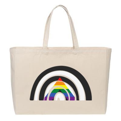 LGBTQ Straight Ally Flag LGBTQIA+ Rainbow Straight Ally Cotton Canvas Jumbo Tote