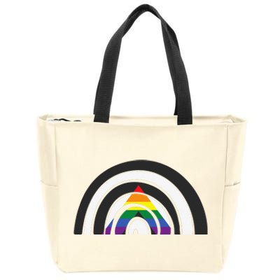 LGBTQ Straight Ally Flag LGBTQIA+ Rainbow Straight Ally Zip Tote Bag