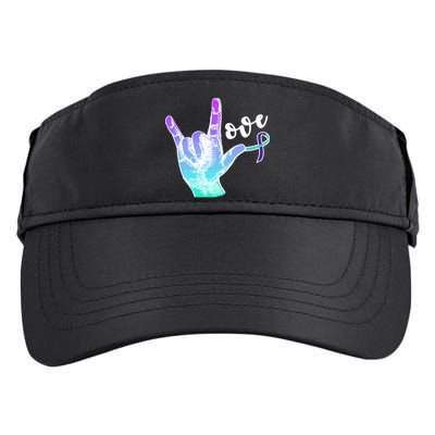 Love Suicide Awareness Sign Language Adult Drive Performance Visor