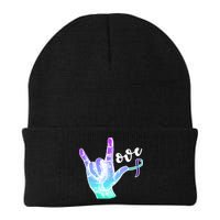 Love Suicide Awareness Sign Language Beanie