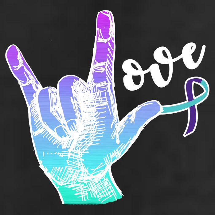 Love Suicide Awareness Sign Language Beanie