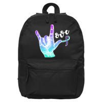 Love Suicide Awareness Sign Language 16 in Basic Backpack