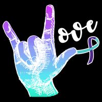 Love Suicide Awareness Sign Language 16 in Basic Backpack