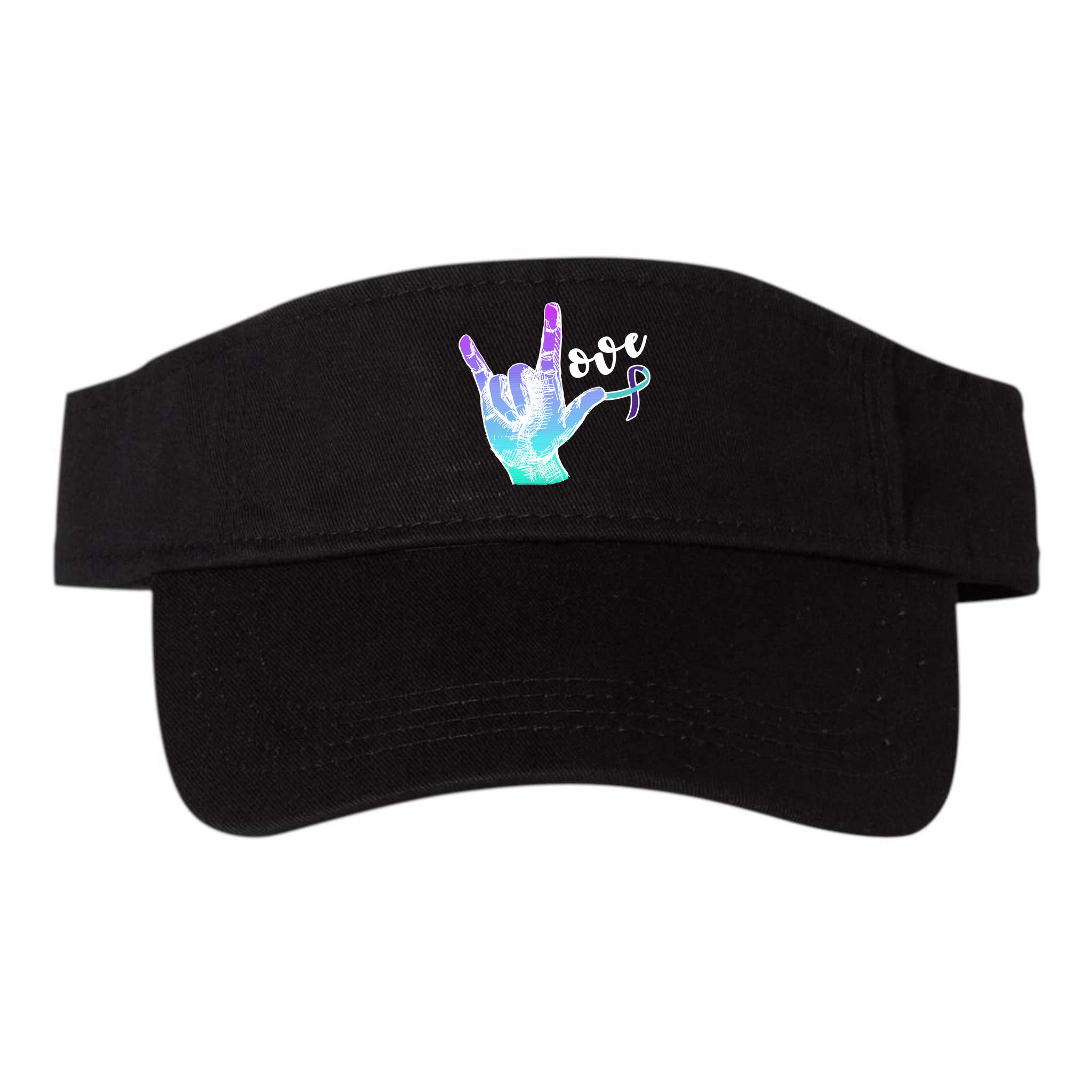 Love Suicide Awareness Sign Language Visor