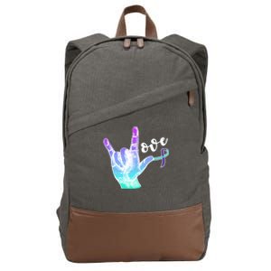 Love Suicide Awareness Sign Language Cotton Canvas Backpack