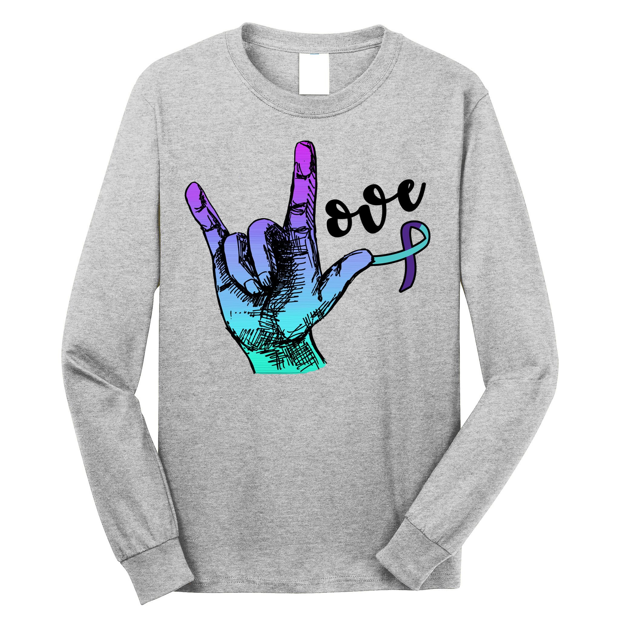 Love Suicide Awareness Sign Language Long Sleeve Shirt