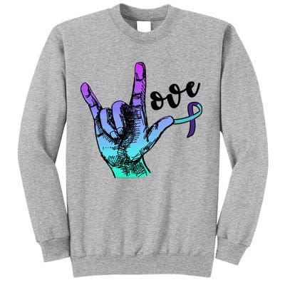 Love Suicide Awareness Sign Language Sweatshirt