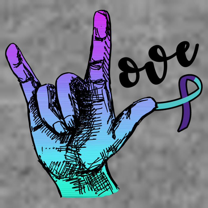 Love Suicide Awareness Sign Language Baby Bodysuit