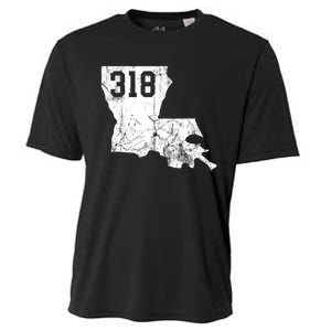 Louisiana State Area Code 318 New Orleans Mardi Gras Cooling Performance Crew T-Shirt