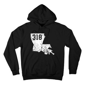 Louisiana State Area Code 318 New Orleans Mardi Gras Hoodie