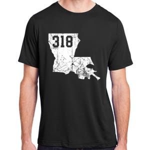 Louisiana State Area Code 318 New Orleans Mardi Gras Adult ChromaSoft Performance T-Shirt