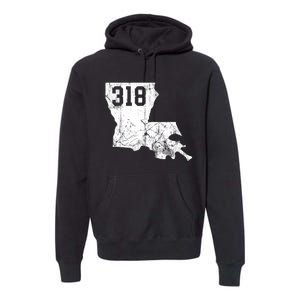 Louisiana State Area Code 318 New Orleans Mardi Gras Premium Hoodie