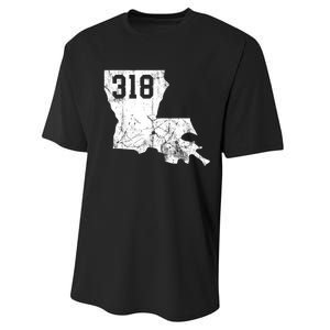 Louisiana State Area Code 318 New Orleans Mardi Gras Performance Sprint T-Shirt