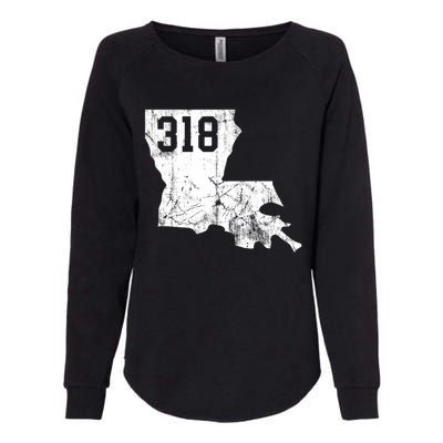 Louisiana State Area Code 318 New Orleans Mardi Gras Womens California Wash Sweatshirt