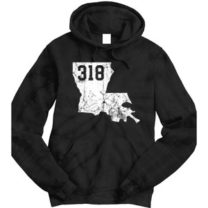 Louisiana State Area Code 318 New Orleans Mardi Gras Tie Dye Hoodie