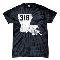 Louisiana State Area Code 318 New Orleans Mardi Gras Tie-Dye T-Shirt