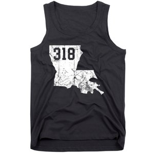 Louisiana State Area Code 318 New Orleans Mardi Gras Tank Top