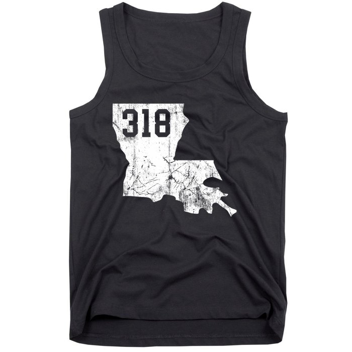 Louisiana State Area Code 318 New Orleans Mardi Gras Tank Top