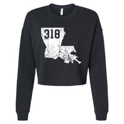 Louisiana State Area Code 318 New Orleans Mardi Gras Cropped Pullover Crew