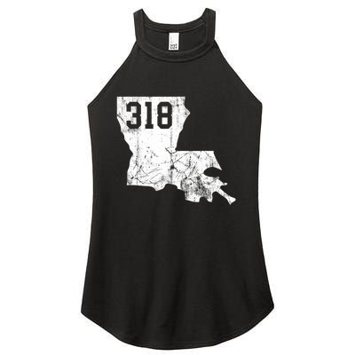 Louisiana State Area Code 318 New Orleans Mardi Gras Women's Perfect Tri Rocker Tank