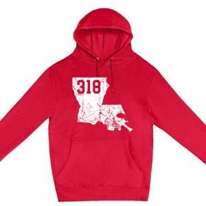 Louisiana State Area Code 318 New Orleans Mardi Gras Premium Pullover Hoodie