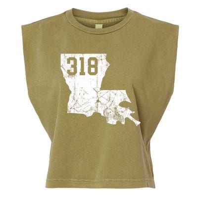 Louisiana State Area Code 318 New Orleans Mardi Gras Garment-Dyed Women's Muscle Tee