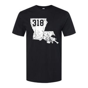 Louisiana State Area Code 318 New Orleans Mardi Gras Softstyle CVC T-Shirt