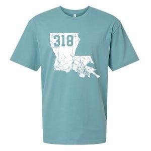 Louisiana State Area Code 318 New Orleans Mardi Gras Sueded Cloud Jersey T-Shirt