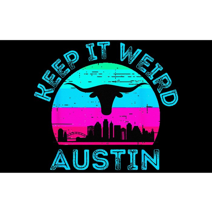 Longhorn Sunset Austin Texas Keep It Weird Bumper Sticker