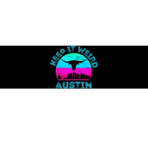 Longhorn Sunset Austin Texas Keep It Weird Bumper Sticker