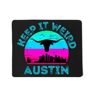 Longhorn Sunset Austin Texas Keep It Weird Mousepad