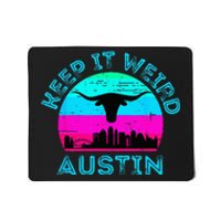 Longhorn Sunset Austin Texas Keep It Weird Mousepad