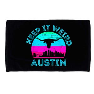 Longhorn Sunset Austin Texas Keep It Weird Microfiber Hand Towel