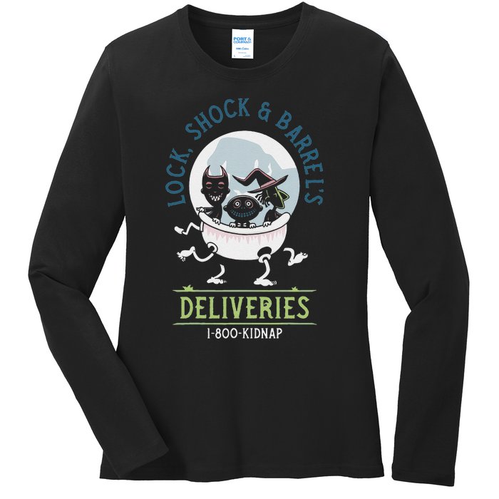 Lock Shock Amp Halloween Retro Ladies Long Sleeve Shirt