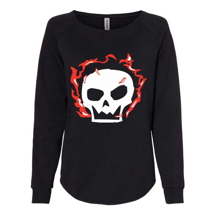 Lonely Stars A Skull Womens California Wash Sweatshirt