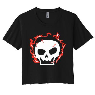 Lonely Stars A Skull Women's Crop Top Tee