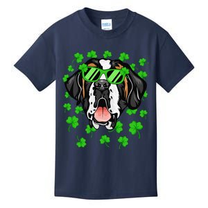 Leprechaun Saint Bernard St. Patrick's Day Dog Shamrock Kids T-Shirt