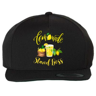 Lemonade Stand Boss Funny Lemonade Summer Wool Snapback Cap