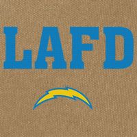 Lafd Style Blue Cotton Canvas Backpack